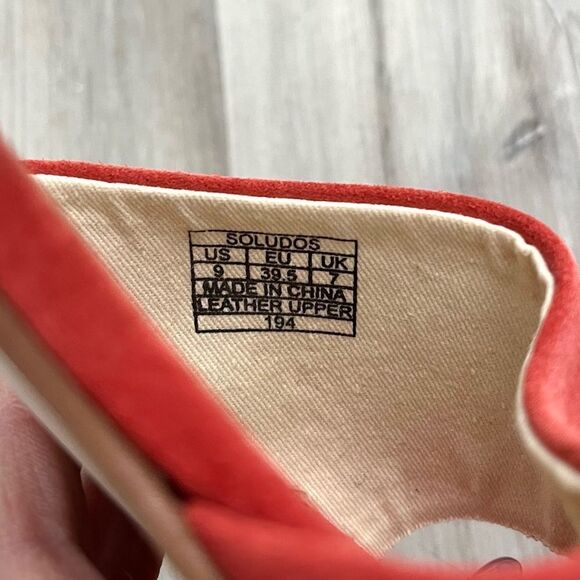 Soludos Women's Red Suede Slide Sandals - Picture 5 of 5